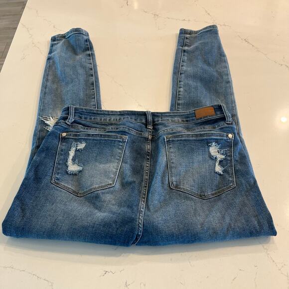 Judy‎ Blue Skinny Fit Jeans Distressed size 13 /31 - Picture 4 of 10